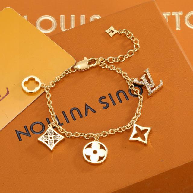 Louis Vuitton monogram bracelet, crafted with exquisite craftsmanship, boasts a