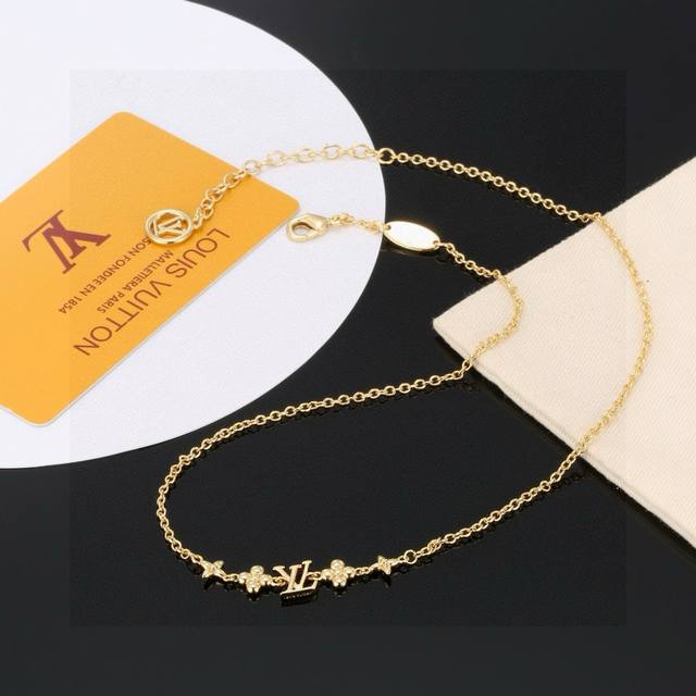 Louis Vuitton Letter Necklace: Crafted with exquisite workmanship, the polished