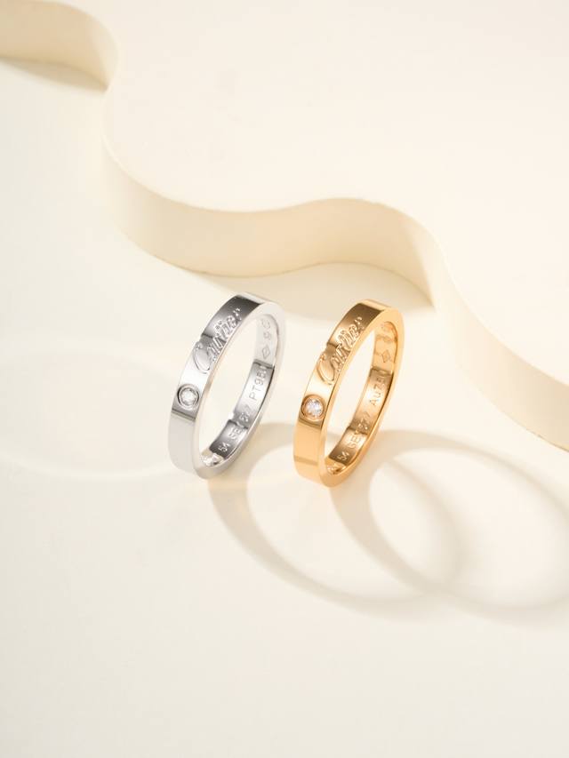 3Mm Single Diamond Letter Ring, Size 5678 DDD. Perfect CNC engraving machine cra