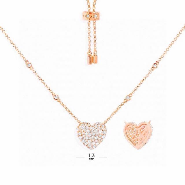 A batch M heart-shaped adjustable necklace for women, fashionable couple pendant