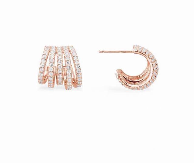 A batch of M multi-loop earrings for women, fashionable and elegant design, jewe