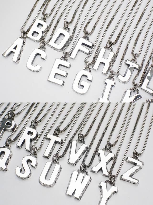 Gucci Letter Necklace with 26 Letter Pendant - A Top Choice for Couples. This ne