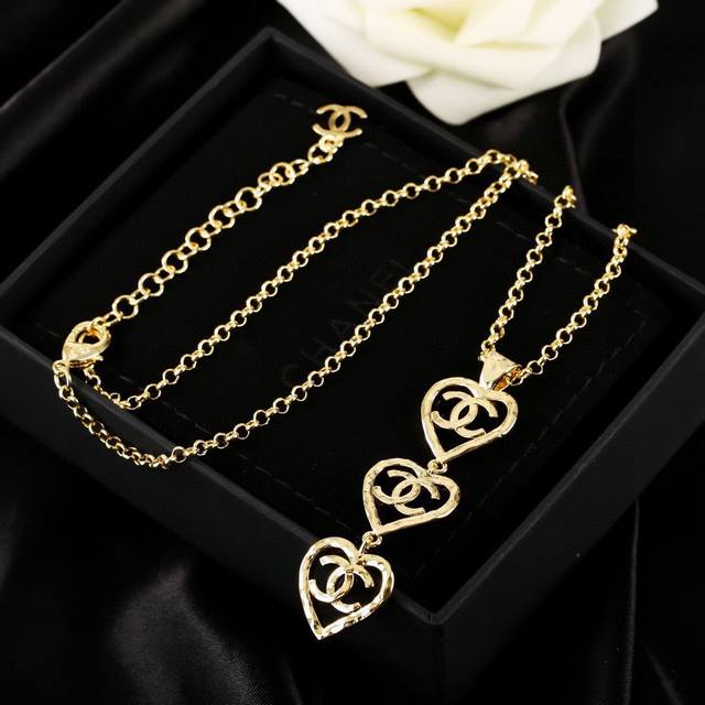 New Chanel Heart Necklace Available Now at Boutiques! Exquisitely Crafted Brass