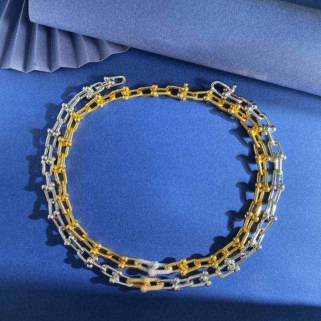 Necklace Tfn Tiffany New European and American Fashion Thick Smooth Bamboo Chai