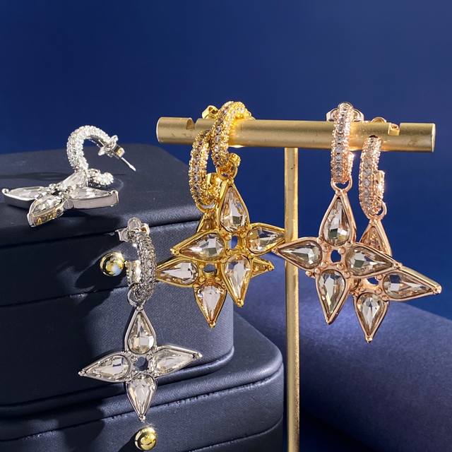 Lv Louis Vuitton New High-End Fashionable Luxury Diamond-Studded C-Shaped Pendan