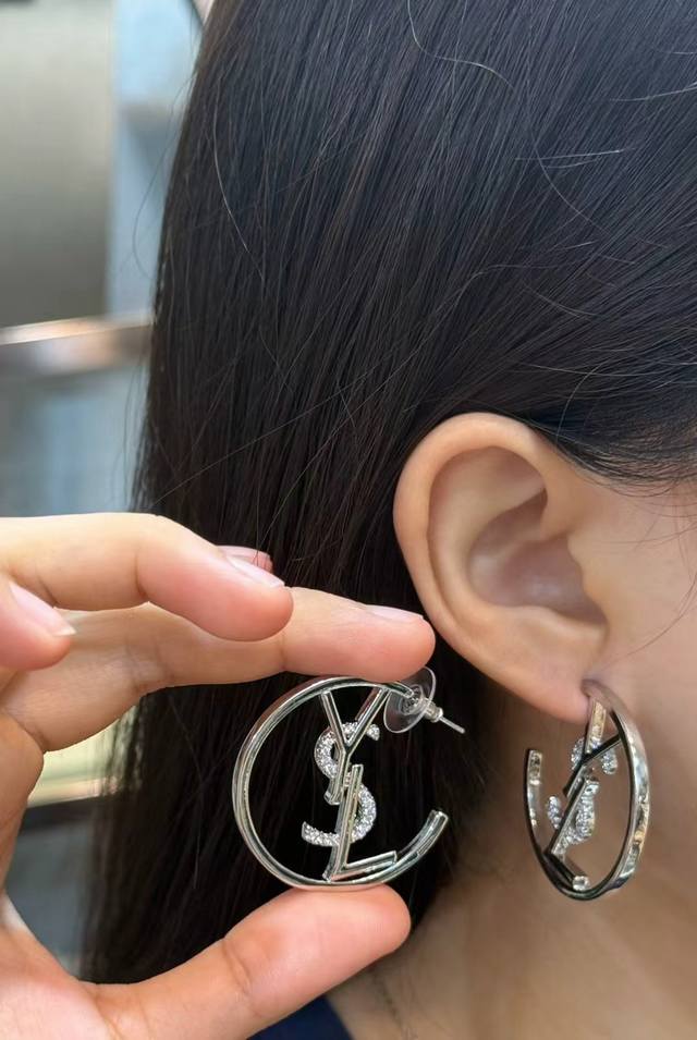 YSL Saint Laurent Half-Wrap Diamond Earrings - Exuding Elegance and Sophisticati