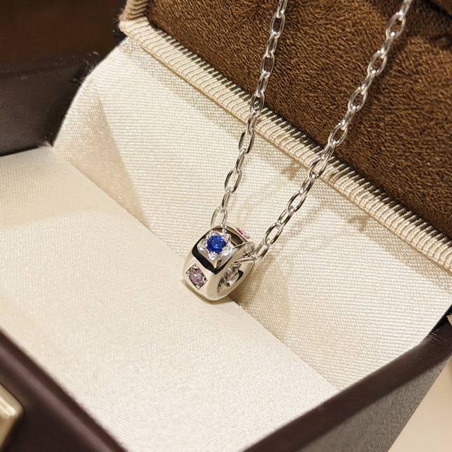 A6735 Dopamine Summer Rainbow Candy Necklace with Fancy Shaped Diamonds, Colored