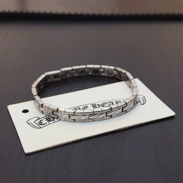 Authentic quality Chrome Hearts bracelet with embossed design and unique pattern