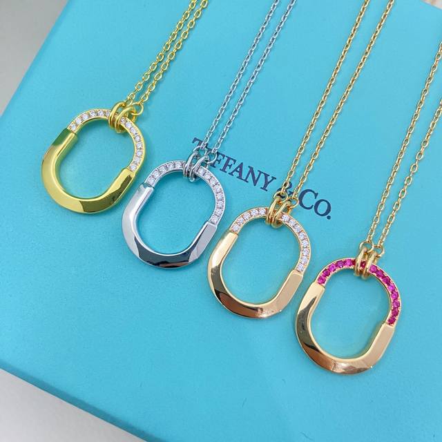 New Small Half-Diamond U-Lock Necklace - Hot New Arrival from T-Family! Mini U-s