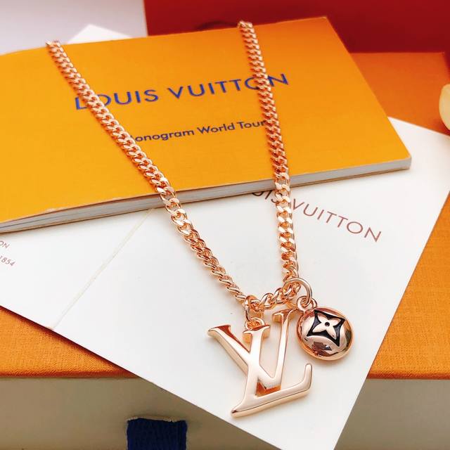 Item No. Lxl0323 Lv*Latest Rose Gold Polished Necklace, Same as Zp, Brass Materi