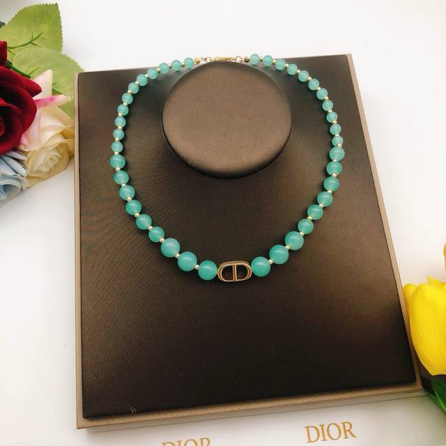 Item No. Dxl0247 Dio*Latest Green Pearl Necklace, Same as Zp, Brass Material DDD