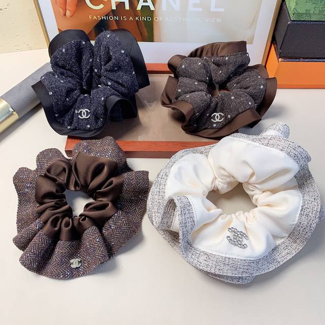 Chanel Mini Hair Tie Chanel Hair Tie Wool Hair Tie Scratch Tie Elegant and Versa