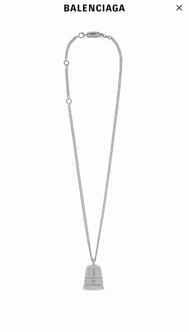 New Balenciaga necklace, retro style, simple and elegant, high-end gold texture,