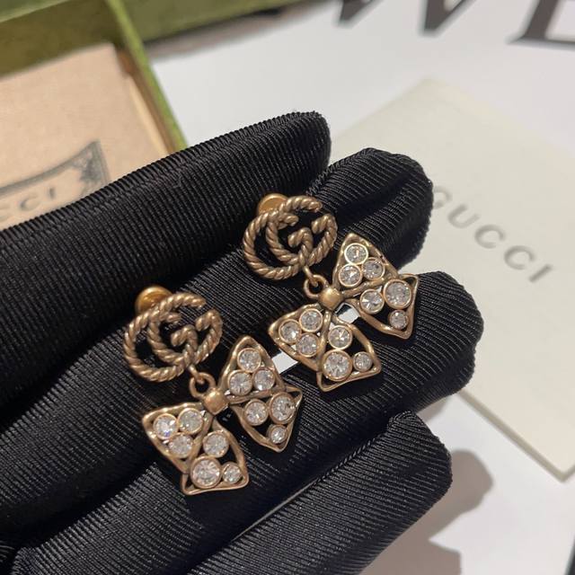 Item No. Ged0124 Gg Retro Bow Earrings