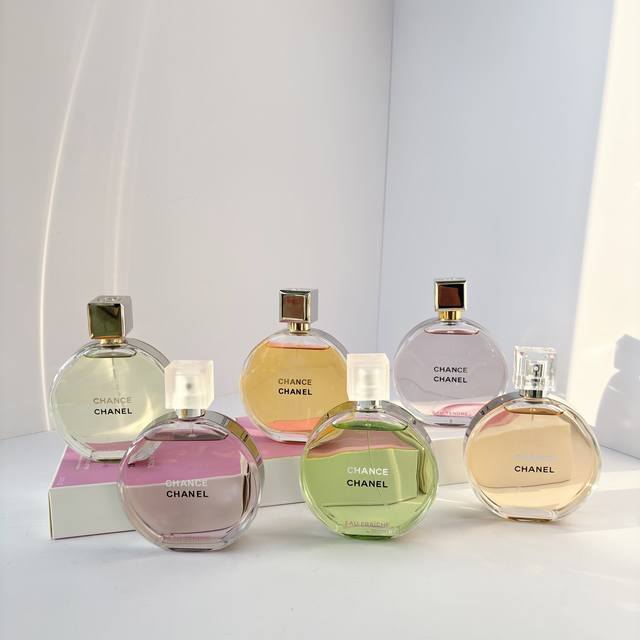 Original Quality Chanel Chance Collection 6 scents: Pink Chance Eau de Toilette,