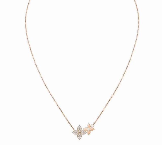 Louis Vuitton LV necklace, double flower necklace, four-leaf clover necklace, fr