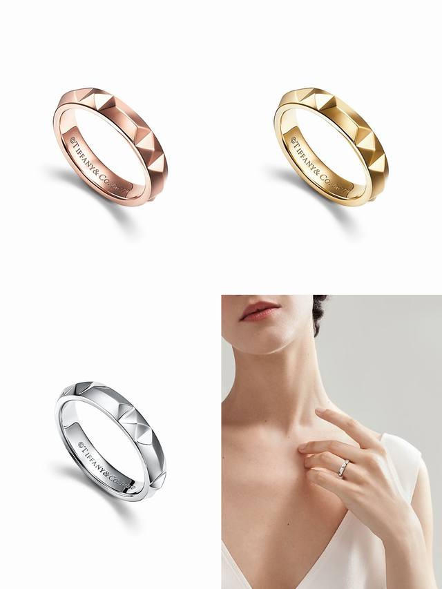 Tiffany True Collection ring. This ring features an exquisite beveled design, ma