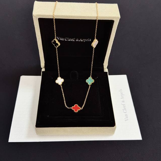 Exquisite Original Bestselling Van Cleef & Arpels Four-Leaf Clover Necklace, V G