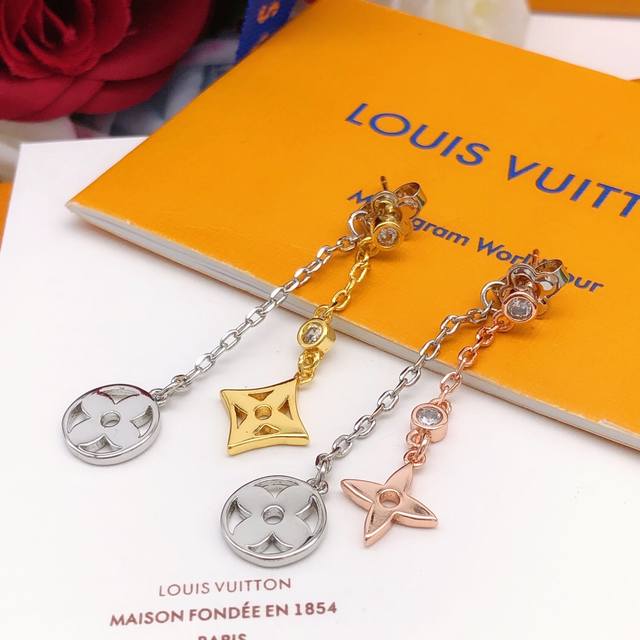 2567732FFF, Item No. Led0041, DDD, Latest LV Tassel Earrings, Matching Gold, Sil